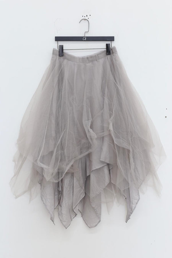 Marc Le Bihan 2590 series triple silk skirt collection French handmade MLB-2590-ZZHUI PEARL GREY